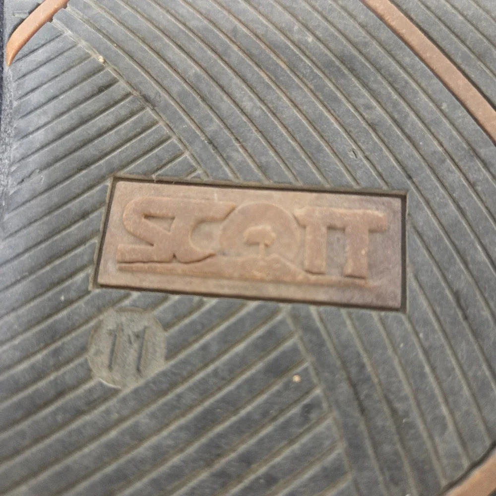 Scott Hawaii Makaha Mens Flip Flops Black Size 11 Thong Sandals Beach Shoes